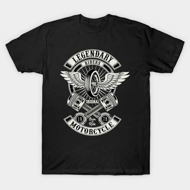 Motorcycle Legendary T-Shirt by BlackMorelli